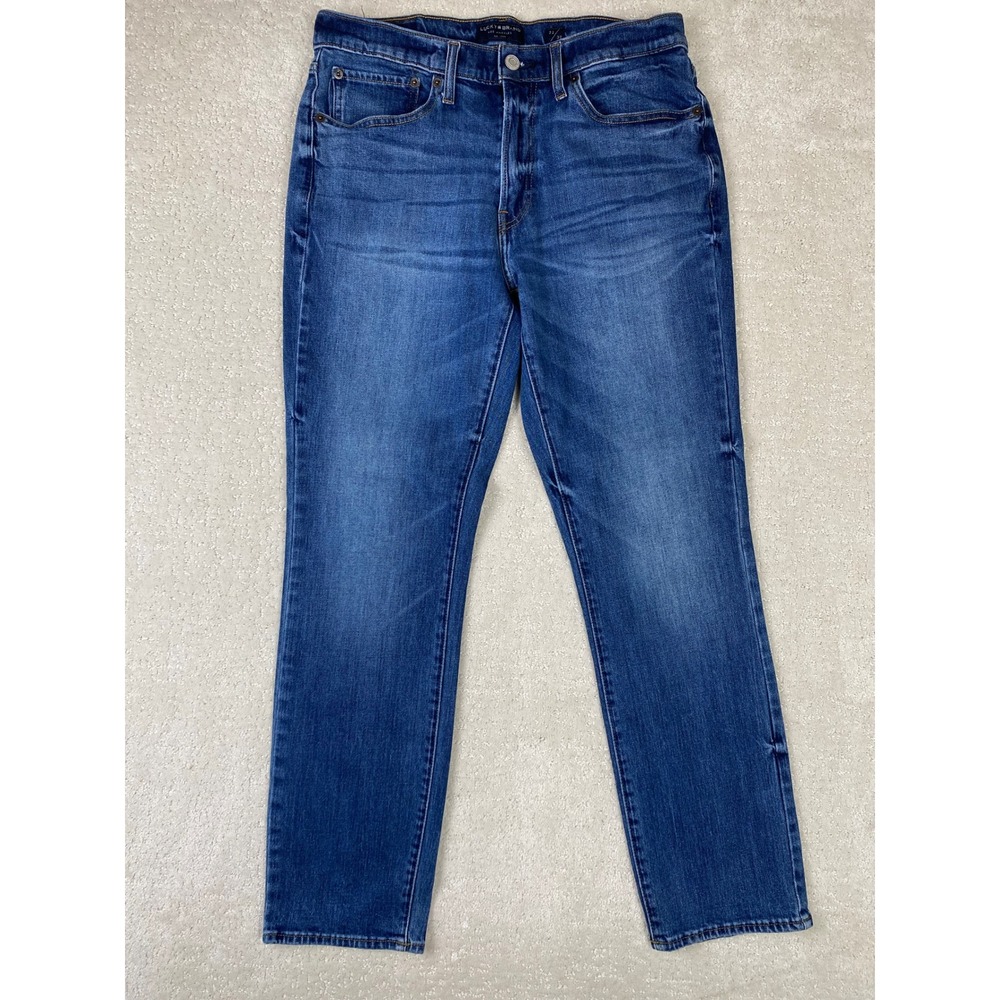 Lucky Brand 121 Slim Straight Jeans Mens 32x30 Blue Medium Wash Denim (31x29)